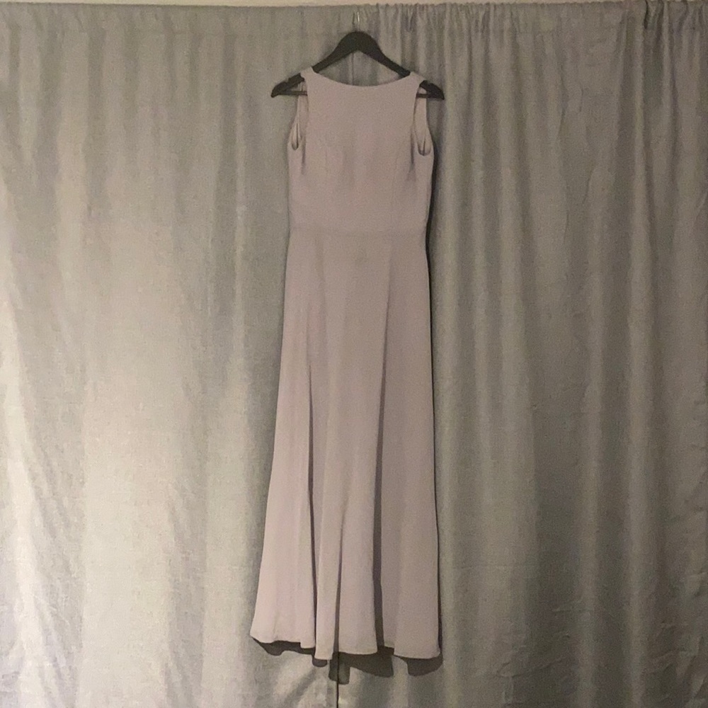 Light grey bridesmaid dress